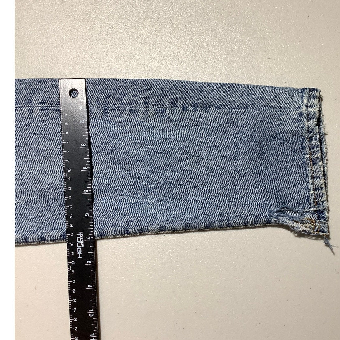Zara Man Acid Wash Distressed Jeans Men 30 — Premium Denim, Streetwear, Raw Hem