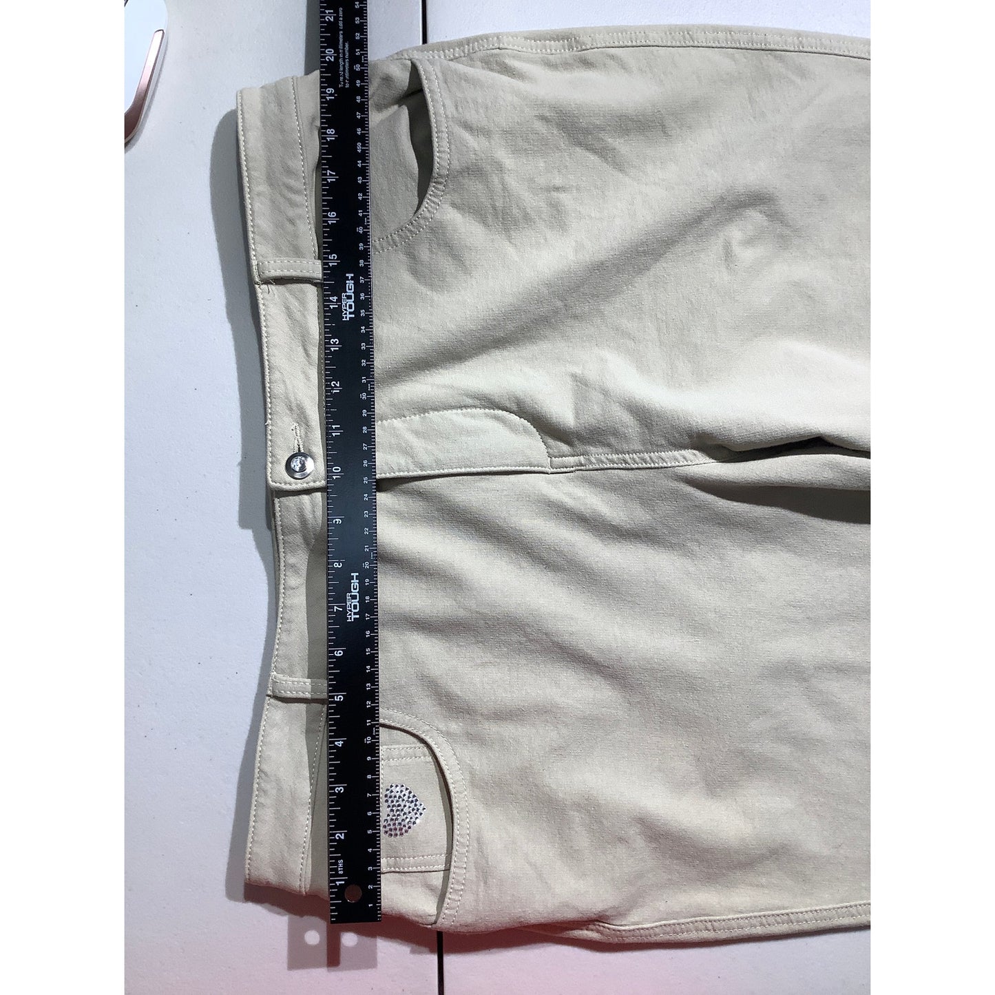 Quaker Factory Women’s Pants Size 18W — Light Khaki, Wide Leg, Dream Jeannes