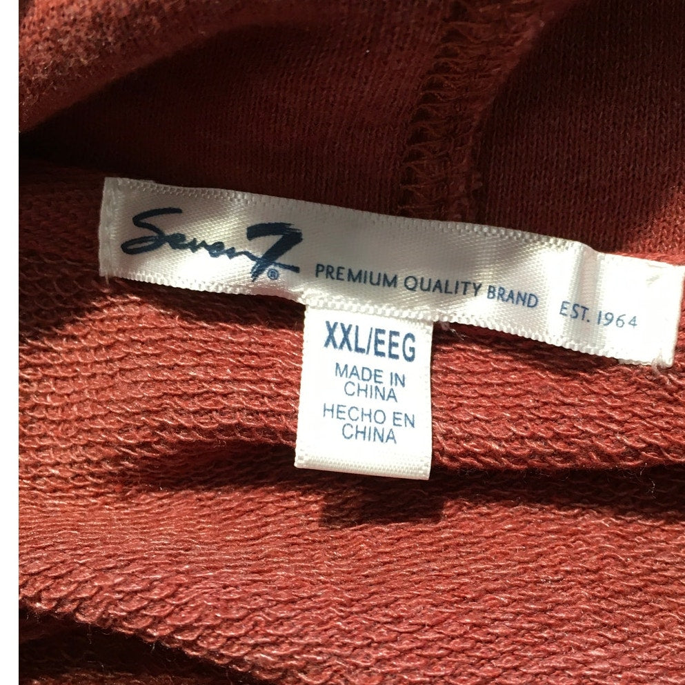 Seven7 Light Red Hoodie Size XXL - Cozy, Minimalist, Athleisure