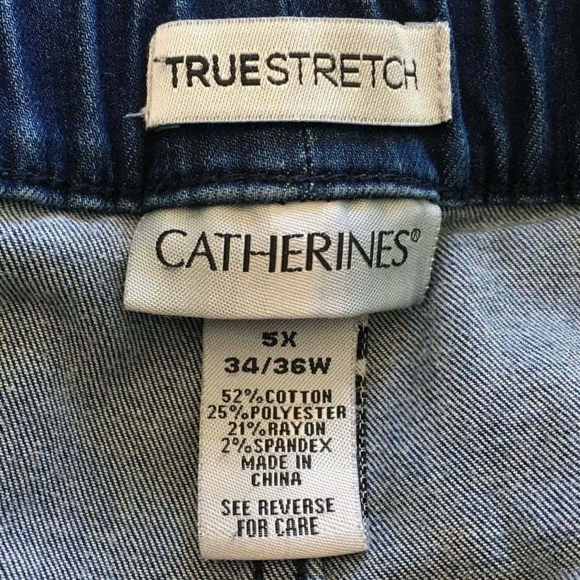 Catherines True Stretch Denim Pants  Size 5X - Plus Size, Casual, Comfortable