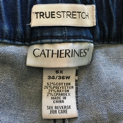 Catherines True Stretch Denim Pants  Size 5X - Plus Size, Casual, Comfortable