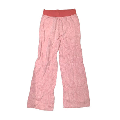 Land's End Red/Pink Linen Pants, Size 10 - Casual, Relaxed, Summer