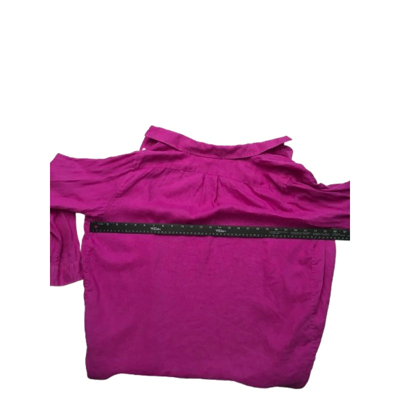 Lauren Ralph Lauren Magenta Button-Up Shirt - Classic, Preppy, Office Siren