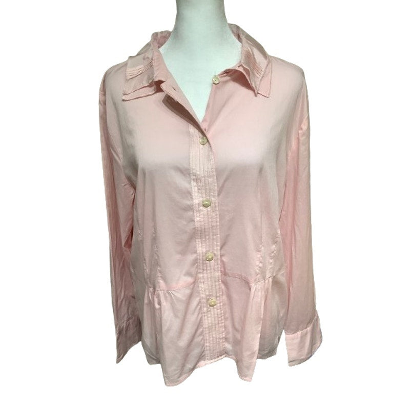 J. Jill Long Sleeve Button-Up L Pink Feminine Casual Comfortable Career Office