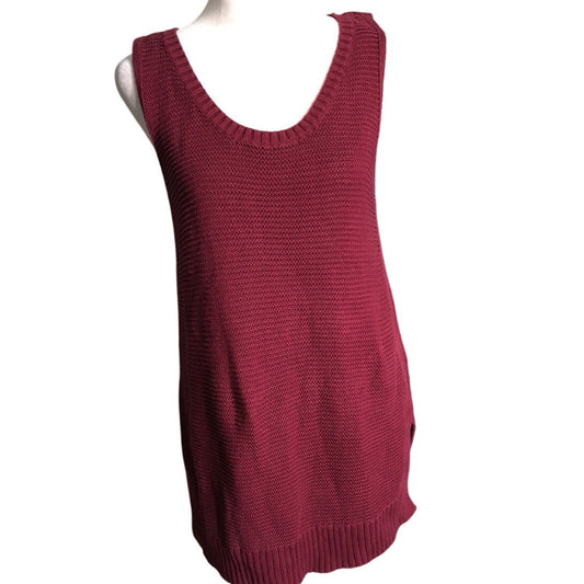 Gap Maroon Knit Tank Top Size M – Minimalist, Cozy, Casual