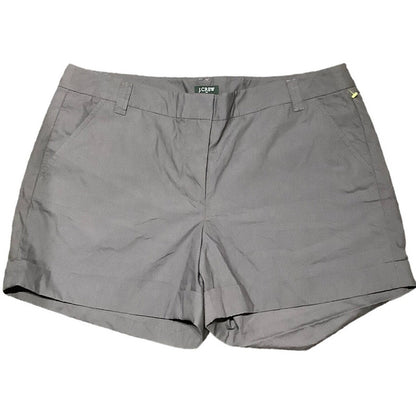 J.Crew Gray Cotton Shorts, Size 10 – Minimalist Classic Casual