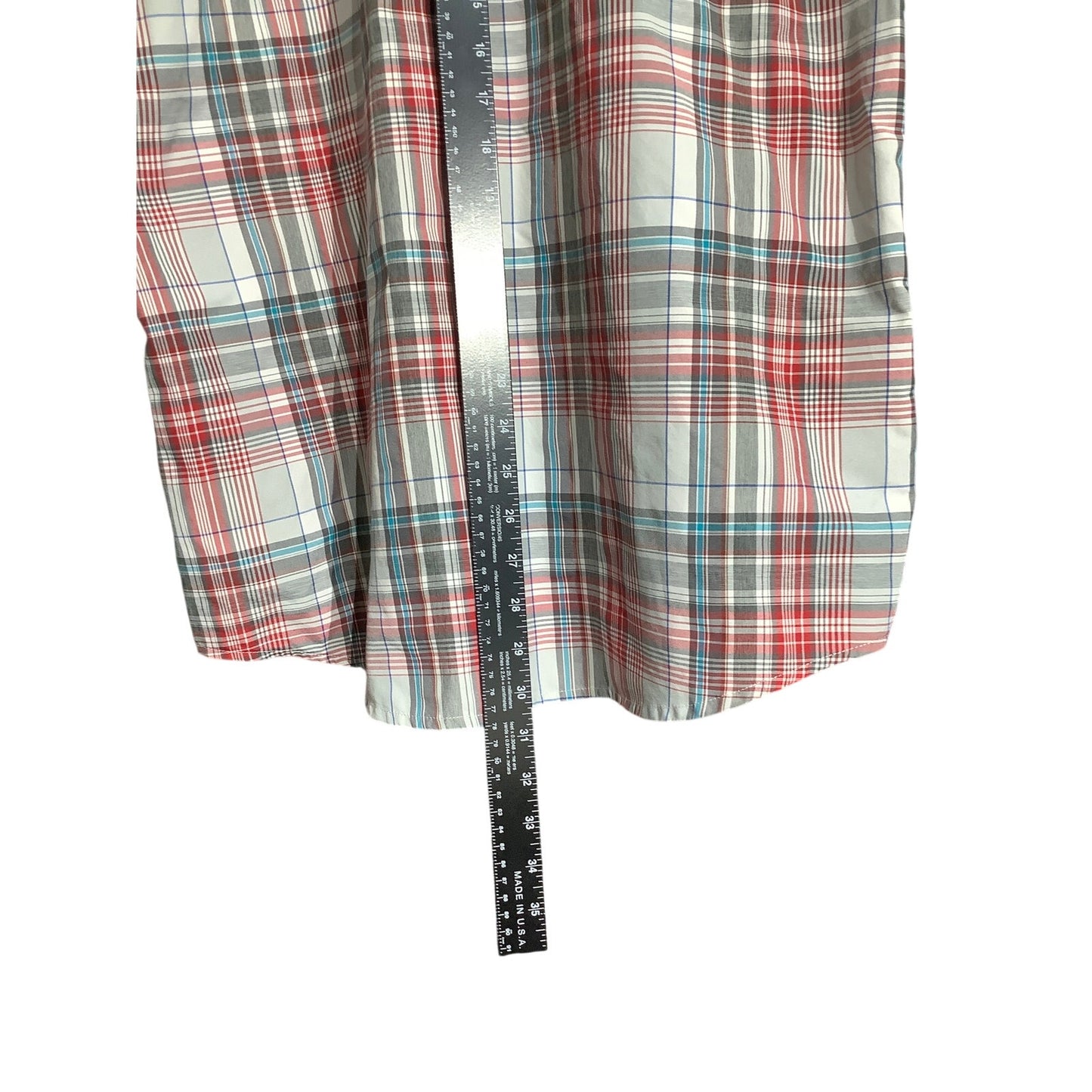 Marmot Red Gray Plaid Button Down Shirt Men’s L — Outdoor, Hiking, Gorpcore