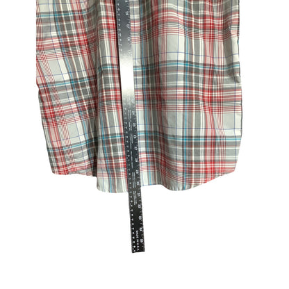 Marmot Red Gray Plaid Button Down Shirt Men’s L — Outdoor, Hiking, Gorpcore