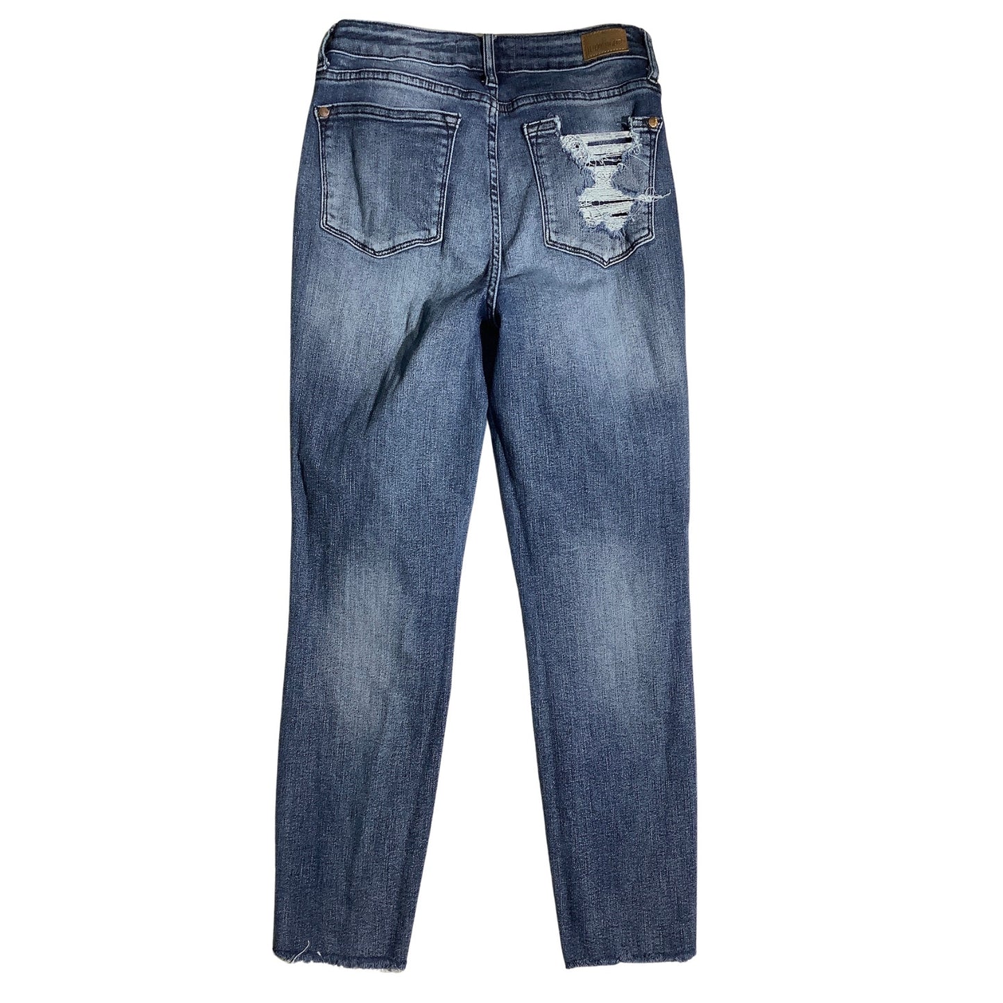 Judy Blue Denim Relaxed Fit Jeans Women 3/26 — Stretch, Casual, Frayed Hem