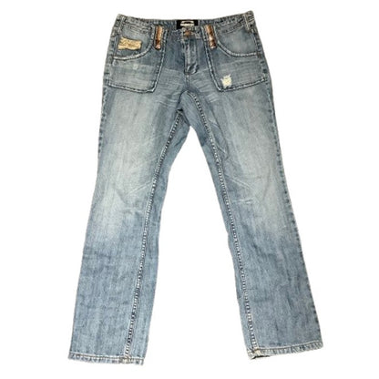 Squeeze Kids Blue Jeans 7/8 - Boho, Vintage, Distressed Aesthetic