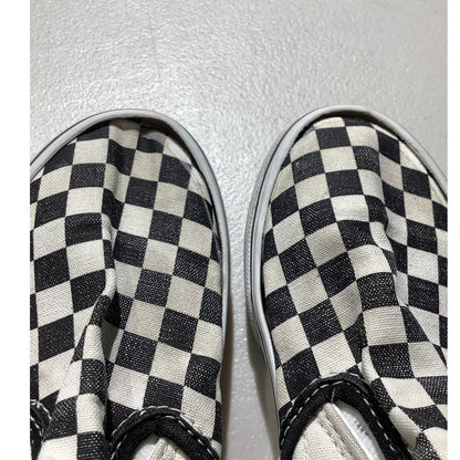 Vans Kids Slip-On Shoes Size 1 — Black/White Checkerboard, Classic, Casual
