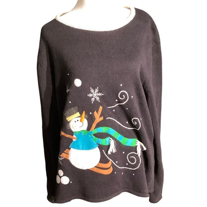 Tiara International Christmas Sweater Women’s Size XL – Festive, Cozy, Graphic