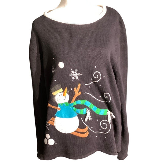 Tiara International Christmas Sweater Women’s Size XL – Festive, Cozy, Graphic