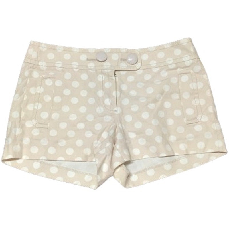 J.Crew Beige Polka Dot Shorts - Size 6, Preppy, Classic, 100% Cotton