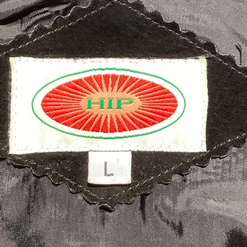 Hip Black Leather Vest Women’s Size Large – Boho, Festival, Tie-Front