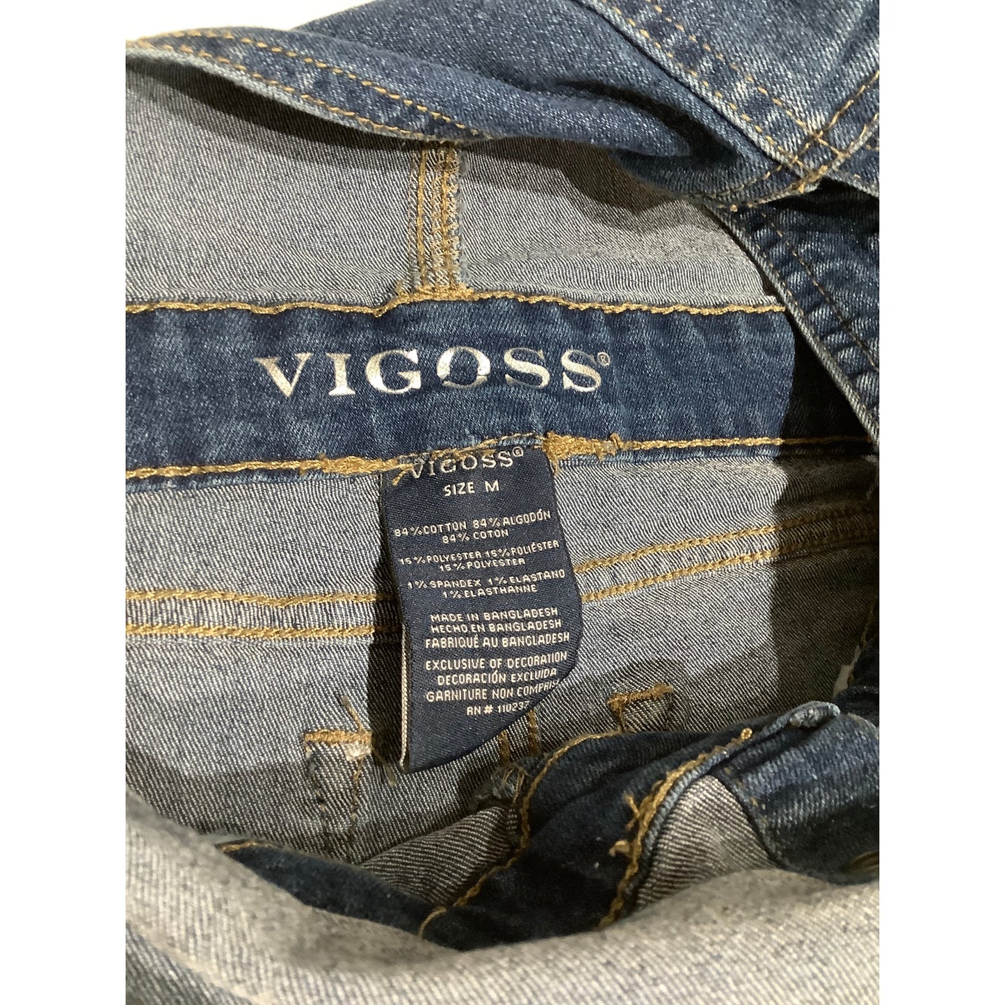 Vigoss Girls' Denim Overall Shorts Size M – Y2K, Playful, Casual