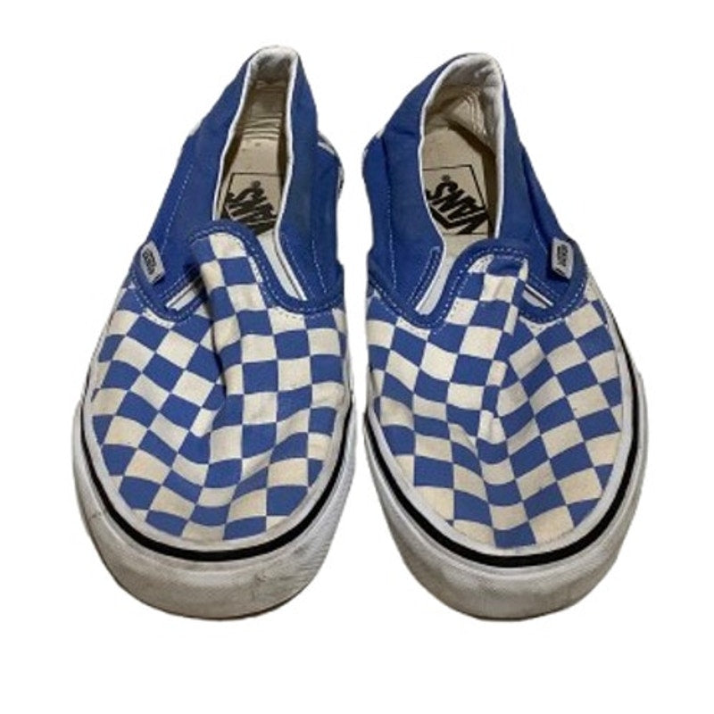 Vans Blue Checkered Slip-Ons Size Men’s 6.5 / Women’s 8– Skater, Y2K, Streetwear