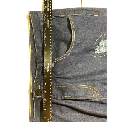 Reason Dark Wash Distressed Jeans Women's 38 — Streetwear, Grunge, Y2K