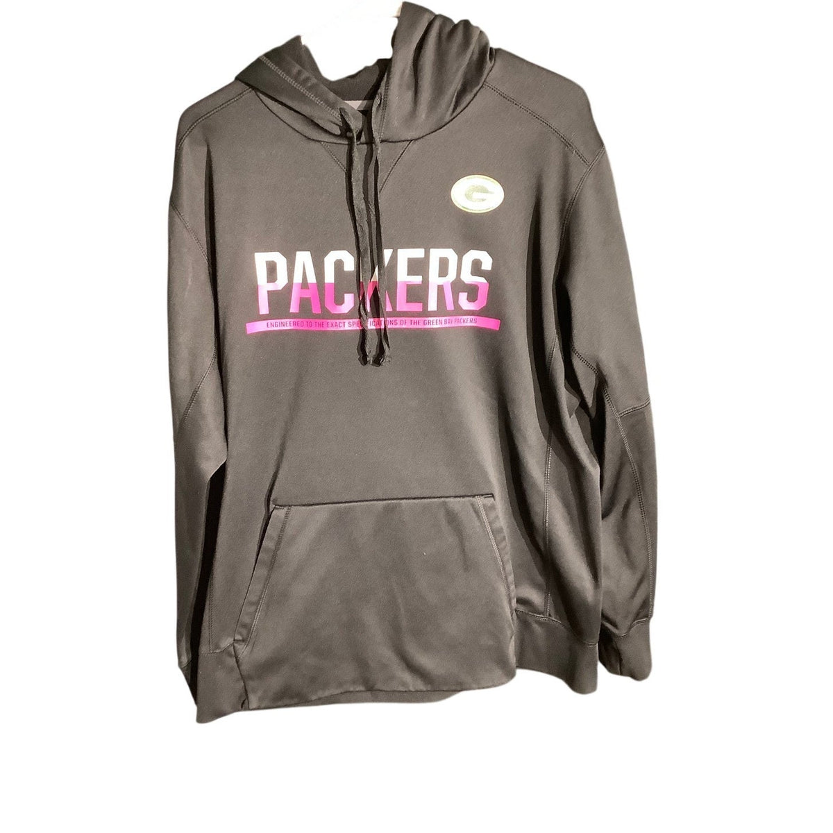 Nike Packers Men's L Black Therma-FIT Breast Cancer Awareness Hoodie
