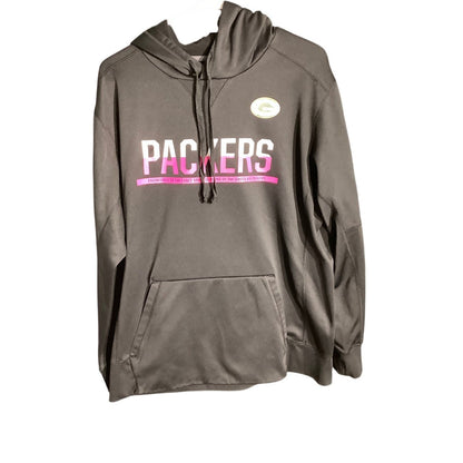 Nike Packers Men's L Black Therma-FIT Breast Cancer Awareness Hoodie