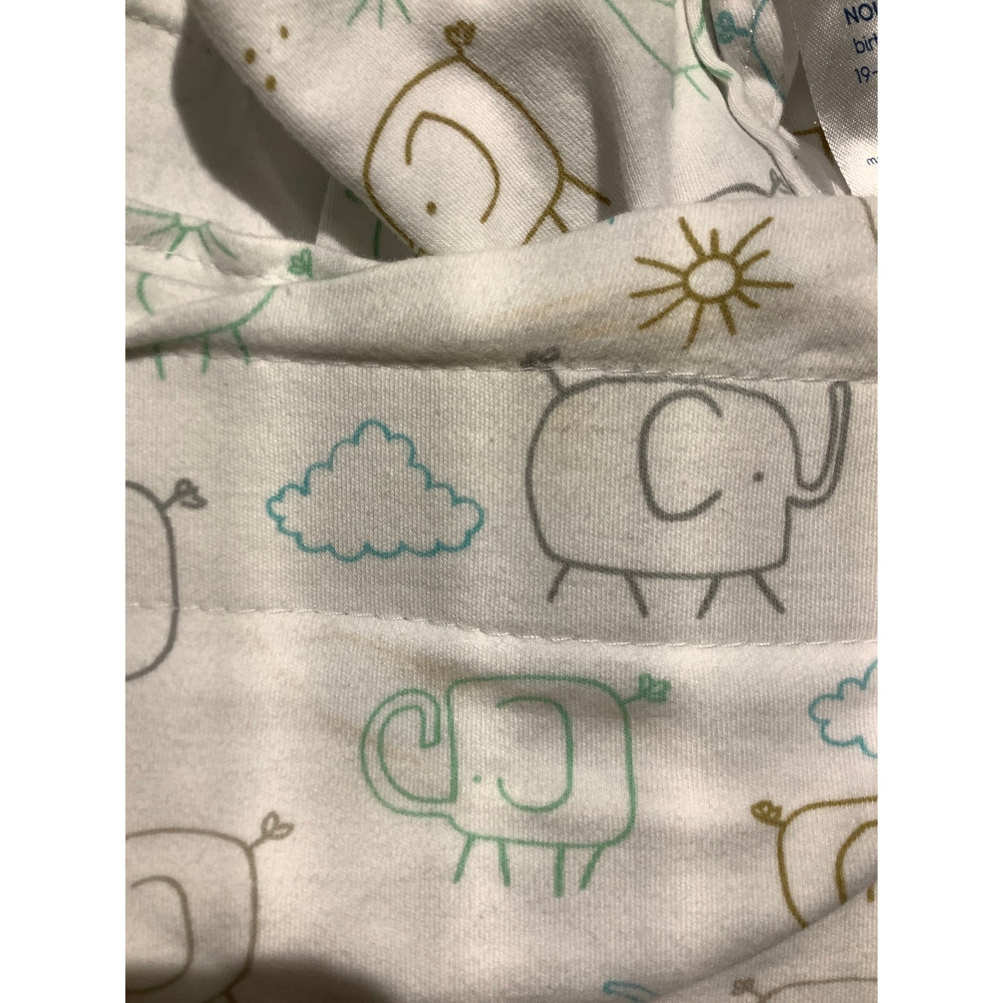 Halo Elephant Print Swaddle SleepSack Infant Newborn — Soft, Sleepwear, Baby
