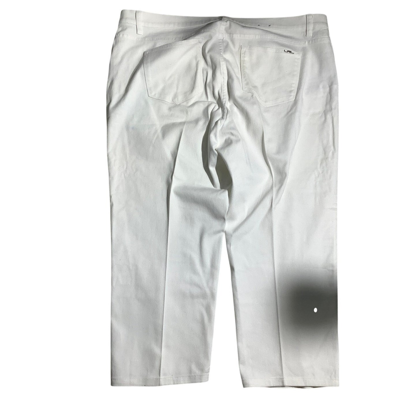 Lauren Ralph Lauren Cropped Jeans, White, Women’s 22W — Classic Straight, Casual