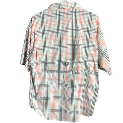 Columbia Men’s Medium Plaid PFG Fishing Shirt — Performance, Outdoor, Preppy