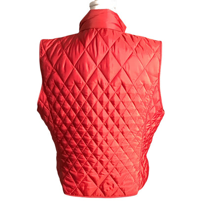 Talbots Red Quilted Puffer Vest Women’s Size Large — Preppy, Casual, Layered