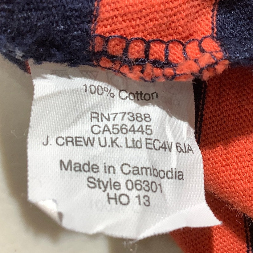 J.Crew Navy Blue Striped Long Sleeve Top Women’s Large –Casual, Colorful, Cotton