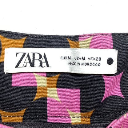 Zara Geometric Print High Rise Shorts Women’s Size M — Retro, Trendy, Statement