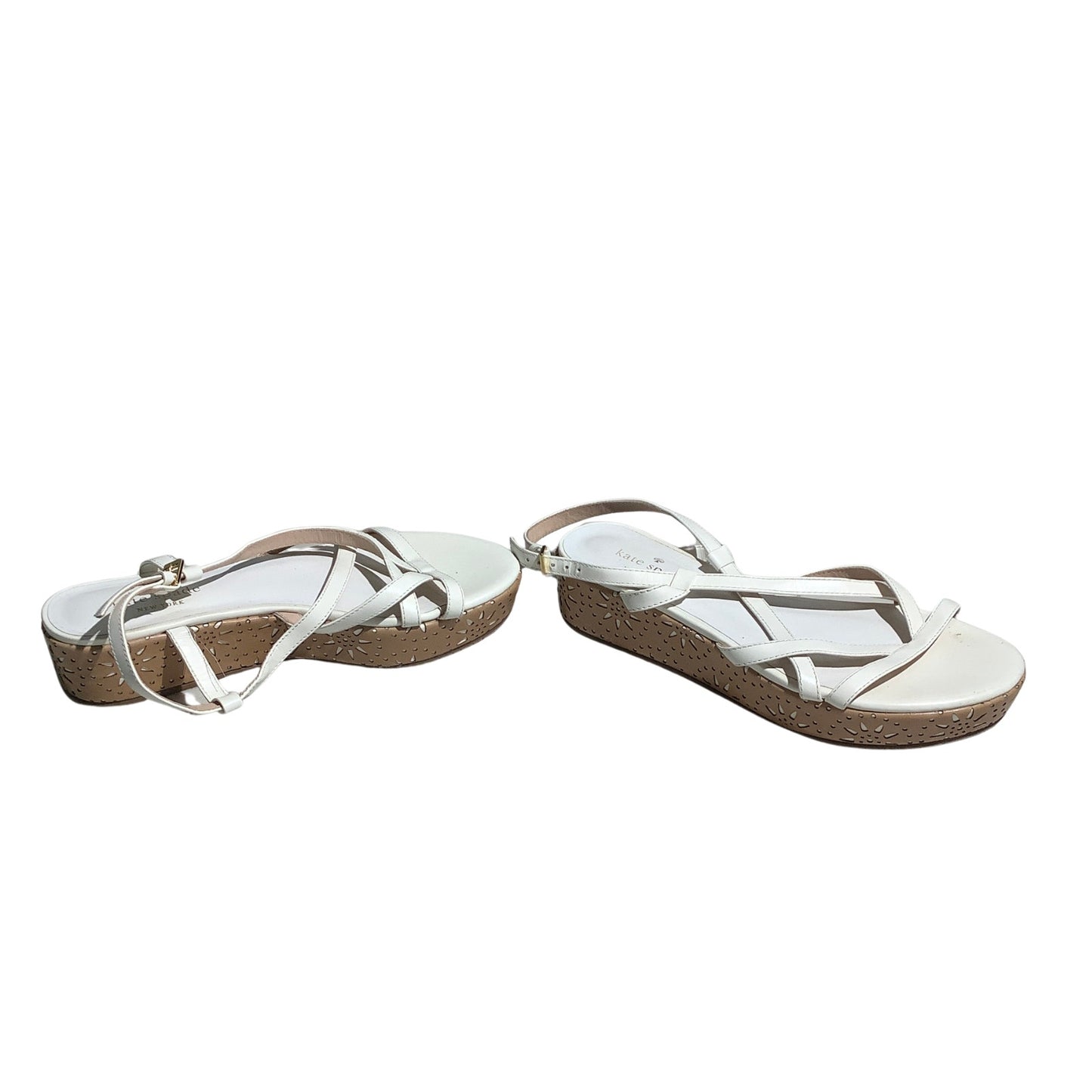 Kate Spade Leather Strappy Wedge Sandals Women’s 6.5M — Designer, Chic, Summer
