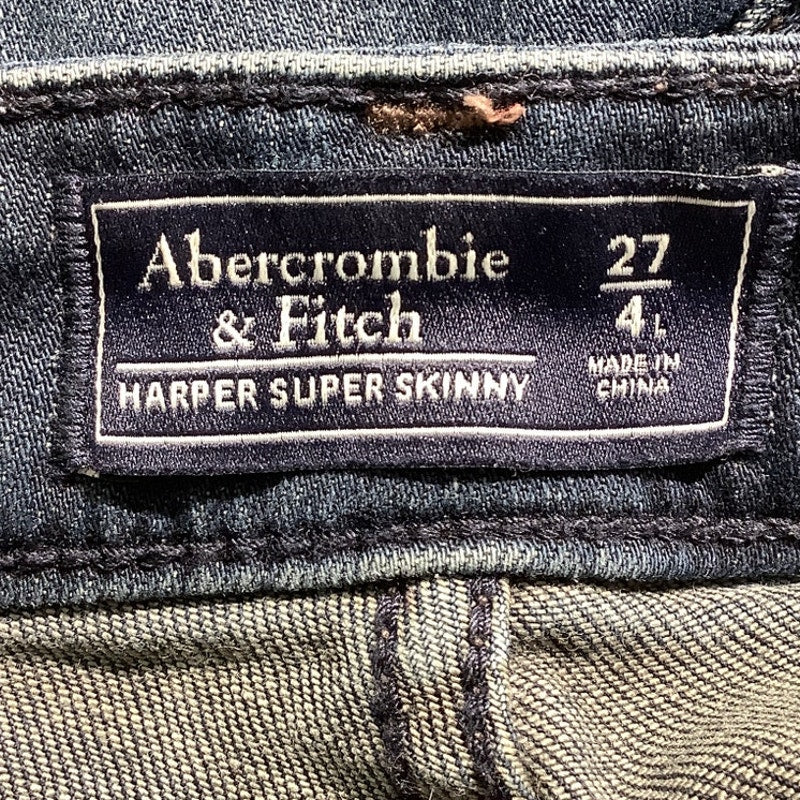 Abercrombie & Fitch Harper Skinny Jeans Women 27/4 — Stretch, Dark Wash, Slim