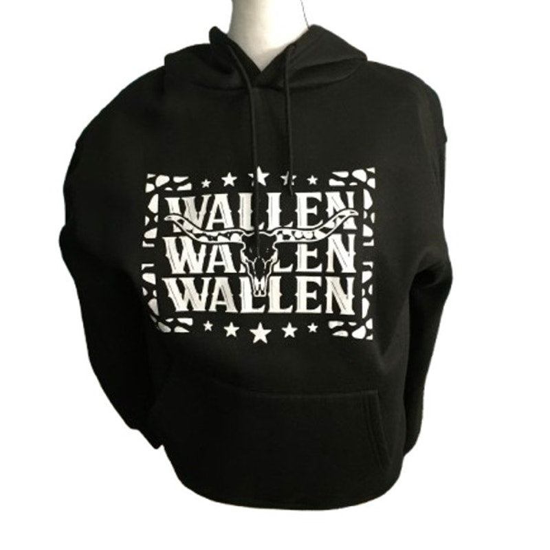 Morgan Wallen Black Country Music Hoodie Size M - Western, Streetwear, Cozy