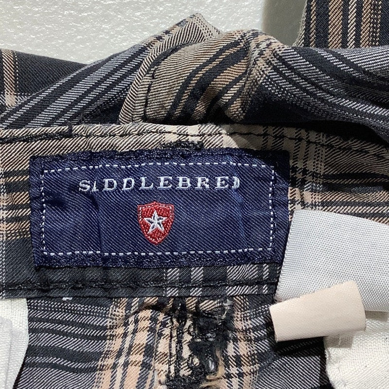 Saddlebred Plaid Shorts Men's Size 34W — Flat Front, Casual, Classic