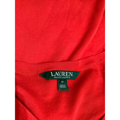 Lauren Ralph Lauren Red Short Sleeve Top 1X Classic, Versatile, Everyday Chic