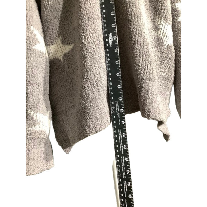 POL Light Gray Star Print Hoodie Women’s Size S/M — Cozy, Casual, Cropped