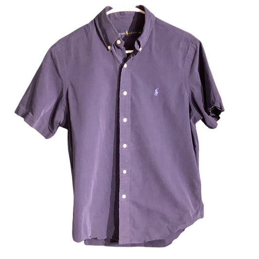 Ralph Lauren Navy Blue Button Down Shirt Men M — Classic, Cotton, Preppy