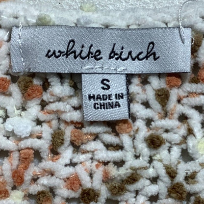 White Birch Confetti Knit Sweater Women Small — Oversized, Cozy, Casual