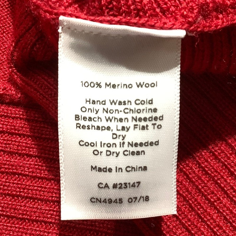 Talbots Red Open Front Cardigan Women’s Size SP — Classic, Wool, Timeless