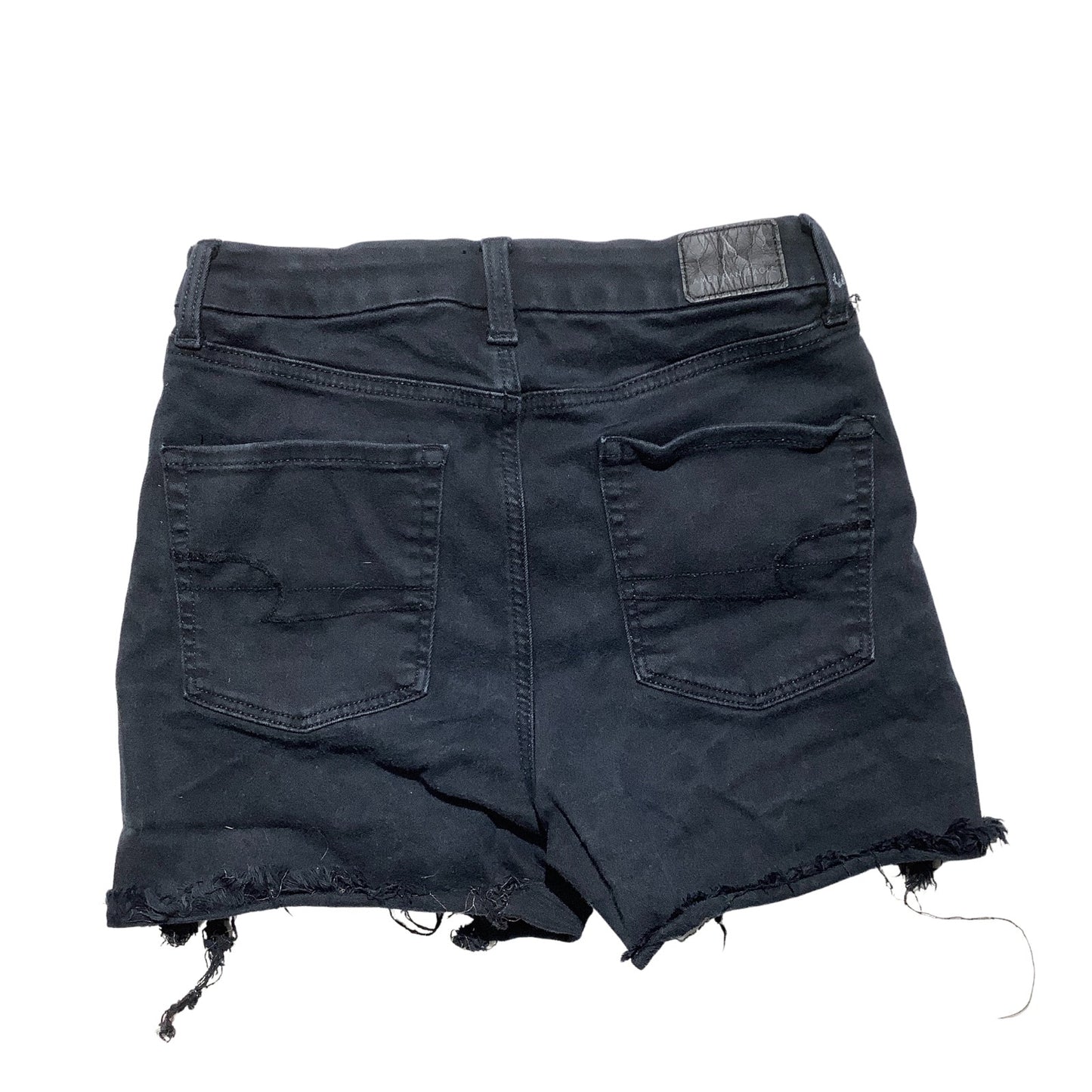 American Eagle Distressed Denim Shorts Women’s Size 6 — Hi-Rise, Raw Hem, Casual