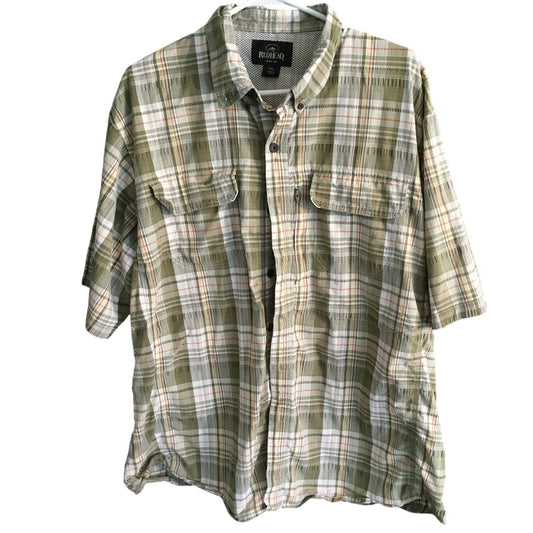 RedHead Men's 2XL Green Plaid Short Sleeve – Outdoor, Comfortable, Functional