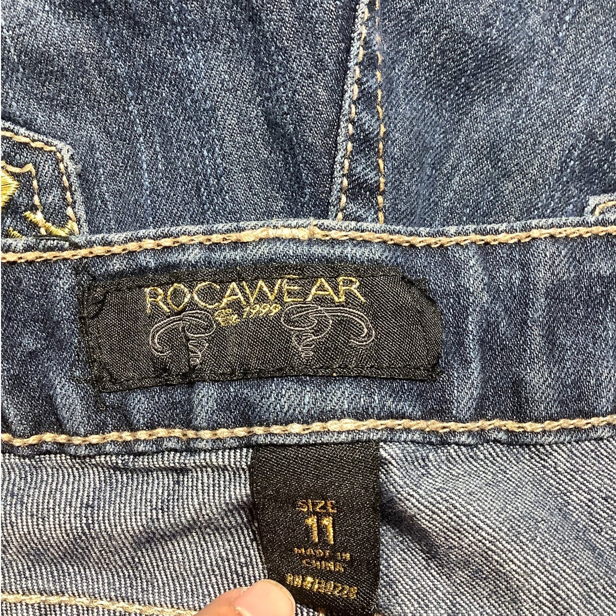 Rocawear Women's 11 Dark Blue Y2K Streetwear Denim Jeans