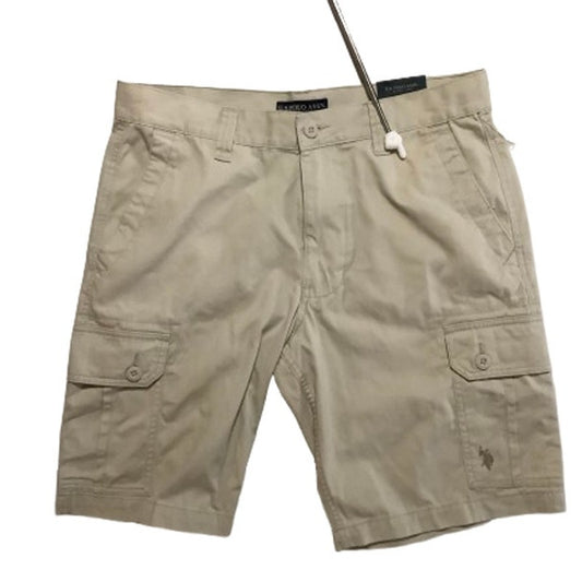 U.S. Polo Assn. Men's Cargo Shorts 36W - Khaki, Classic, Casual (NWT)