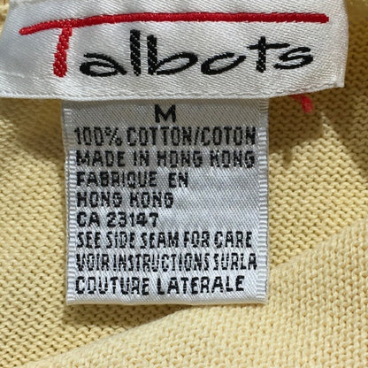Talbots Yellow Cotton Sweater Size M - Classic, Preppy, Cozy