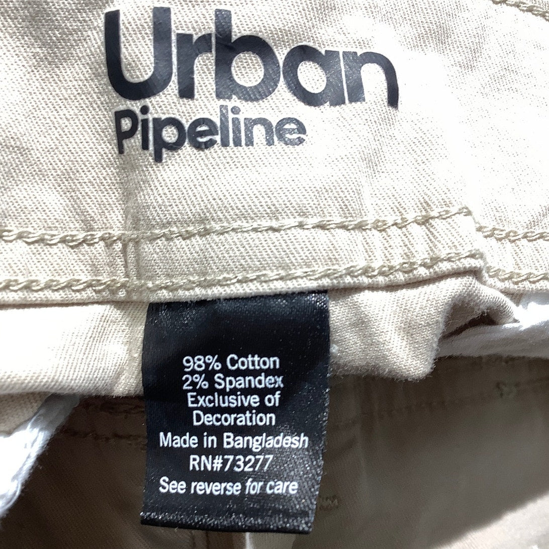 Urban Pipeline Cargo Shorts Men's Size 33 Khaki — Superflex, Utility, Casual