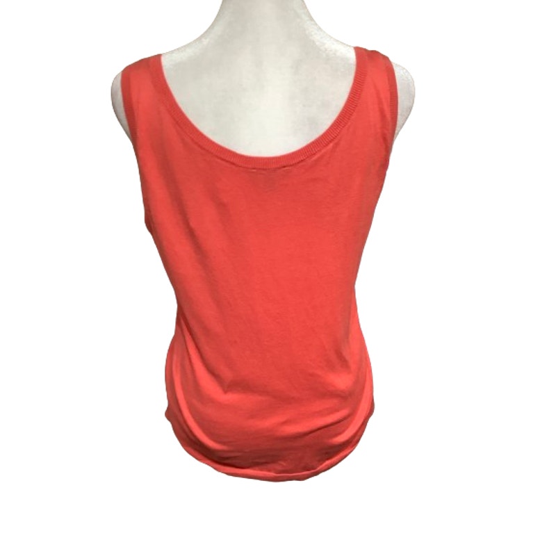 Talbots Coral Sleeveless Top M Scoop Neck Layering Professional Office Siren