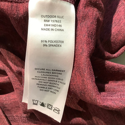 Eddie Bauer Men's XL Maroon Full Zip Hoodie - Athleisure, Minimalist, Streetwear