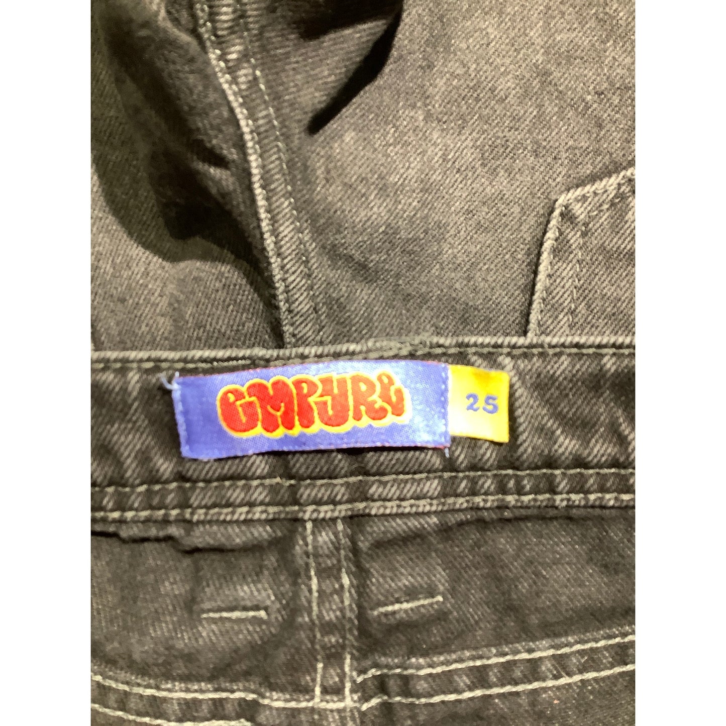 Empyre Black Straight Leg Jeans Youth Size 25 — Skate, Y2K, Grunge