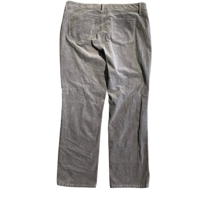 Talbots Light Gray Corduroy Pants Women’s 16P - Soft, Casual, Flawless Fit