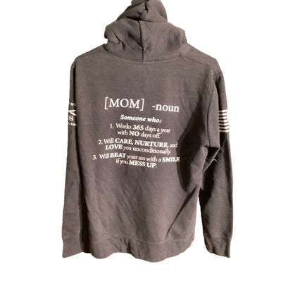 Grunt Style “MOM” Hoodie Women’s Size Large – Graphic, Patriotic, Funny